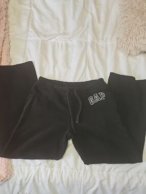 GAP Black Sweatpants with White Logo